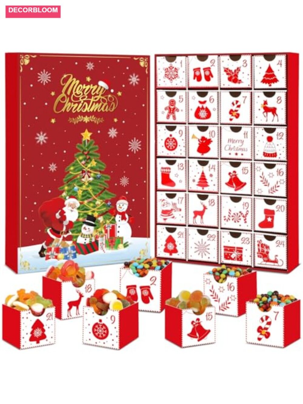 24 Empty Advent Calendar Boxes to Fill Cardboard Christmas Countdown